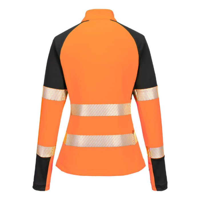 BLUZA OSTRZEGAWCZA DAMSKA T173 PORTWEST PW3, Z ZAMKIEM, POMARAŃCZOWA