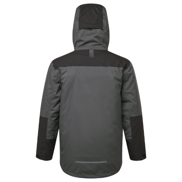KURTKA ZIMOWA PARKA EV461, PORTWEST EV4 SZARY TALL, REGULOWANY KAPTUR