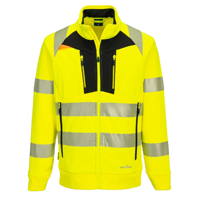 BLUZA OSTRZEGAWCZA DX477, PORTWEST DX4,Z ZAMKIEM, STÓJKA, ŻÓŁTO CZARNA