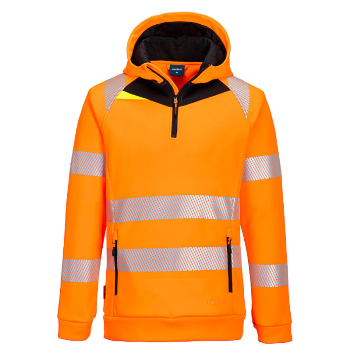 BLUZA OSTRZEGAWCZA DX482, PORTWEST DX4, Z KAPTUREM, ODBLASKI, POMARAŃCZOWA