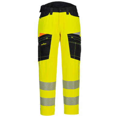 SPODNIE OSTRZEGAWCZE DX453, PORTWEST DX4, ŻÓŁTO CZARNE