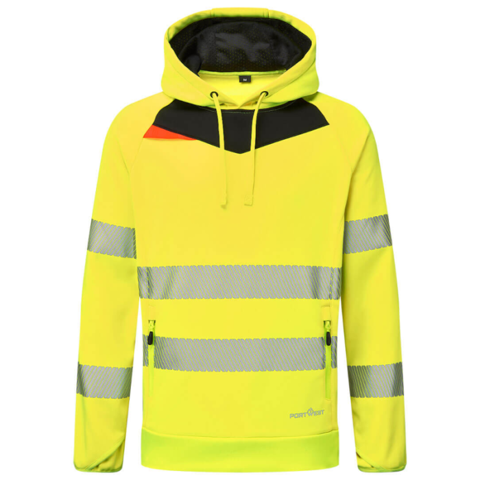 BLUZA OSTRZEGAWCZA DX483, PORTWEST DX4, Z KAPTUREM, ŻÓŁTO CZARNA