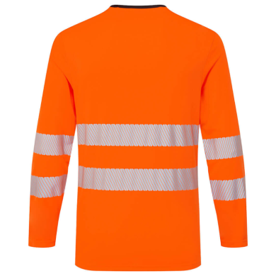T-SHIRT OSTRZEGAWCZY DX416, PORTWEST DX4, DŁUGI RĘKAW, POMARAŃCZOWO CZARNY