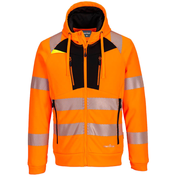 BLUZA OSTRZEGAWCZA DX484, PORTWEST DX4, Z KAPTUREM, POMARAŃCZOWO CZARNA