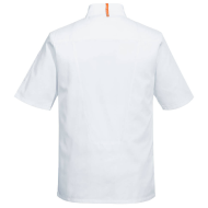 BLUZA SZEFA KUCHNI BIAŁA C739 MESHAIR PRO, PORTWEST, ASYMETRYCZNA, WENTYLOWANA