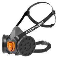 PÓŁMASKA P422 TPR, PORTWEST, Z FILTRAMI P3, SZARA, ZESTAW
