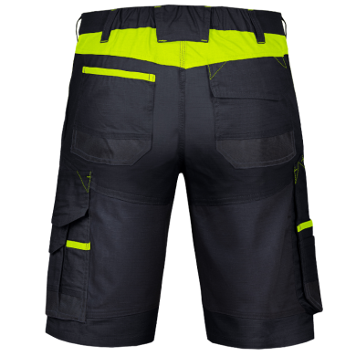 KRÓTKIE SPODENKI ROBOCZE PROCERA BARI, RIP-STOP, SPANDEX, CZARNE