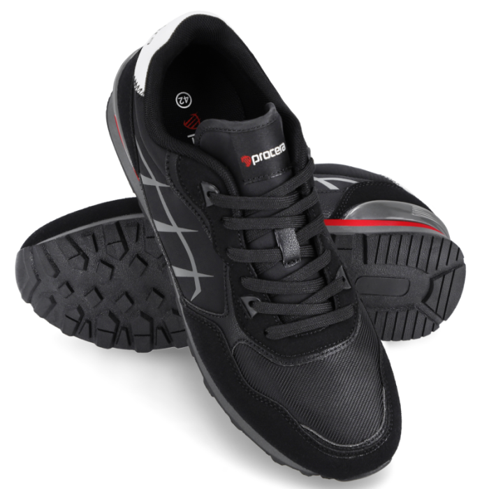 PÓŁBUTY REKREACYJNE PROCERA RUNNER MARK, ODDYCHAJĄCE, CZARNE