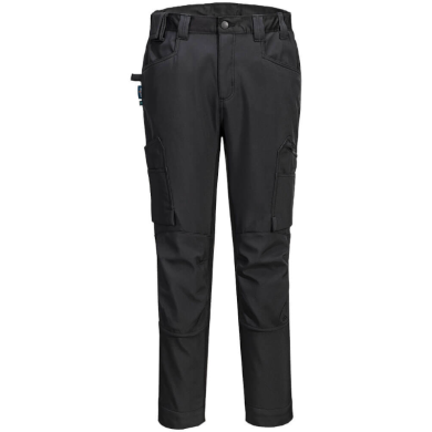 SPODNIE SOFTSHELL CD840 PORTWEST, CZARNE, WENTYLOWANE