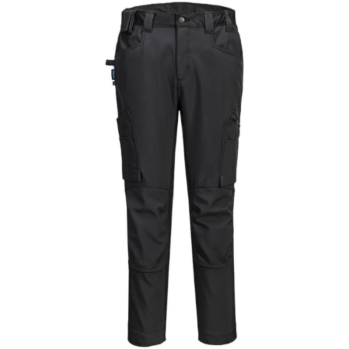SPODNIE SOFTSHELL CD840 PORTWEST, CZARNE, WENTYLOWANE