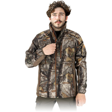 MĘSKA KURTKA OCHRONNA SOFTSHELL Z FUTERKIEM WIATROODPORNA REGULAR ZAMEK KIESZENIE
