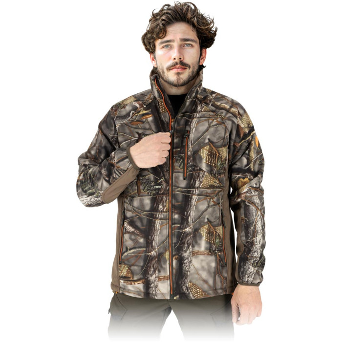 MĘSKA KURTKA OCHRONNA SOFTSHELL Z FUTERKIEM WIATROODPORNA REGULAR ZAMEK KIESZENIE