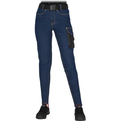 ELASTYCZNE SPODNIE OCHRONNE DO PASA DAMSKIE JEANSOWE Z WSTAWKAMI CORDURA – WYGODA I OCHRONA