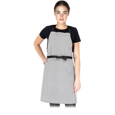 FARTUCH KUCHENNY W PEPITKĘ REGULOWANY POLIESTER/BAWEŁNA 190 G/M²