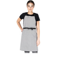 FARTUCH KUCHENNY W PEPITKĘ REGULOWANY POLIESTER/BAWEŁNA 190 G/M²