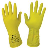 RĘKAWICE GOSPODARCZE LATEKSOWE 4WRK KERRIA YELLOW OCHRONNE Z TEKSTURĄ DIAMENTOWĄ