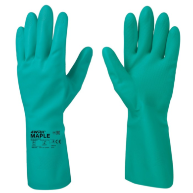 RĘKAWICE ROBOCZE 4WRK MAPLE GREEN, NITRYLOWE, DIAMENTOWA STRUKTURA, ZIELONE