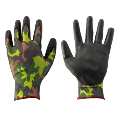 RĘKAWICE ROBOCZE 4WRK MONSOON CAMO GREEN, POWLEKANE POLIURETANEM, PRECYZYJNE