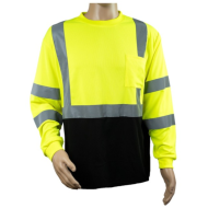 BLUZA ODBLASKOWA 4WRK PROTEUS LBTS16 HV YELLOW, ODDYCHAJĄCA, ŻÓŁTA
