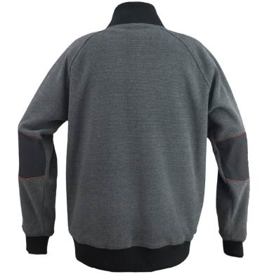 BLUZA ROBOCZA URGENT URG-954, Z KOŁNIERZEM, ZAPINANA NA ZAMEK, CZARNO-SZARA