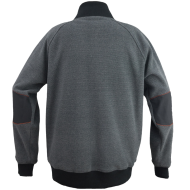 BLUZA ROBOCZA URGENT URG-954, Z KOŁNIERZEM, ZAPINANA NA ZAMEK, CZARNO-SZARA