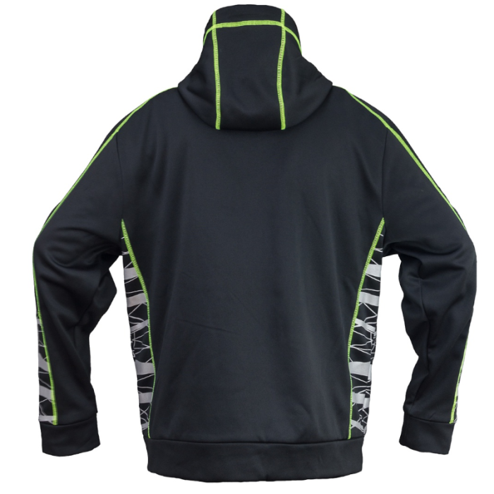 BLUZA ROBOCZA URGENT URG-922, ZAPINANA, Z KAPTUREM, CZARNO-SZARA