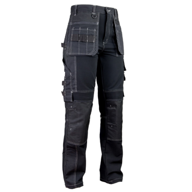 SPODNIE ROBOCZE URGENT 712, MONTERSKIE, DO PASA, RIP-STOP 260G, CZARNO-SZARE