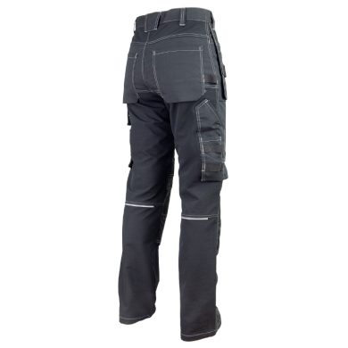 SPODNIE ROBOCZE URGENT 712, MONTERSKIE, DO PASA, RIP-STOP 260G, CZARNO-SZARE