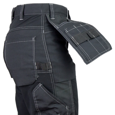 SPODNIE ROBOCZE URGENT 712, MONTERSKIE, DO PASA, RIP-STOP 260G, CZARNO-SZARE