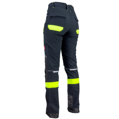 SPODNIE ROBOCZE URGENT 719, DO PASA, SOFTSHELLOWE, CZARNO-ŻÓŁTE