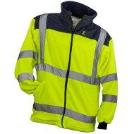 BLUZA ROBOCZA ODBLASKOWA URGENT HSV, OSTRZEGAWCZA, Z POLARU 300 G, ŻÓŁTA