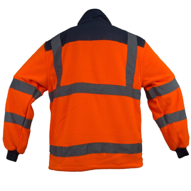 BLUZA ROBOCZA OSTRZEGAWCZA URGENT HSV, ODBLASKOWA, Z POLARU 300 G, POMARAŃCZOWA