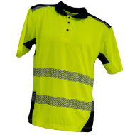 KOSZULKA POLO OSTRZEGAWCZA URGENT 960, ODBLASKOWA, ŻÓŁTA