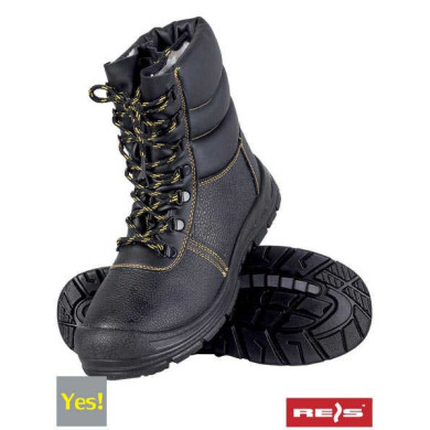 BUTY ROBOCZE REIS ŚNIEGOWCE YES S1 SRC BRYES-TWO-S1 ZIMOWE ZE SKÓRY BYDLĘCEJ CZARNE