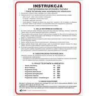 INSTRUKCJA BHP I PPOŻ BHP PRZY OBSŁUDZE WÓZKA AKUMULATOROWEGO 330X460 PCV ZNAK OSTRZEGAWCZY