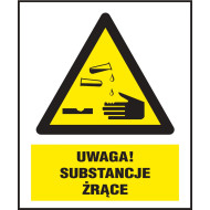 ZNAK OSTRZEGAWCZY SUBSTANCJE ŁATWOPALNE FOLIA SAMOPRZYLEPNA PCV 200X300 MM BEZPIECZEŃSTWO BHP
