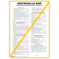 INSTRUKCJA BHP BEZPIECZEŃSTWA I HIGIENY PRACY W MAGAZYNACH 330X460 MM PCV ZNAK INFORMACYJNY