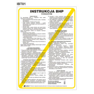 INSTRUKCJA BHP BEZPIECZEŃSTWA I HIGIENY PRACY W MAGAZYNACH 330X460 MM PCV ZNAK INFORMACYJNY