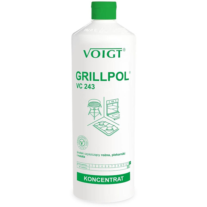 ALKALICZNY ŚRODEK DO GRILLA, PIEKARNIKA, RUSZTÓW, GRILLPOL VC243, 1L, TŁUSZCZ, SADZA, SPIECZONE ZABRUDZENIA
