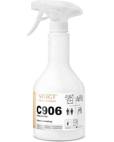 C906 FRESH ORANGE ODŚWIEŻACZ POWIETRZA 600 ML, SKONCENTROWANY, DŁUGOTRWAŁY EFEKT, NEUTRALIZACJA ZAPACHÓW