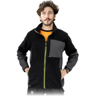 BLUZA OCHRONNA MĘSKA POLAROWA Z SOFTSHELLEM, ODDYCHAJĄCA, Z ODBLASKAMI, REGULAR