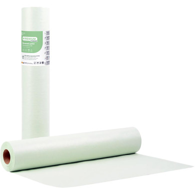 PODKŁAD HIGIENICZNY W ROLCE SOFT CARE PREMIUM STANDARD 50CM X 50M BIAŁY ZIELONY PERFOROWANY