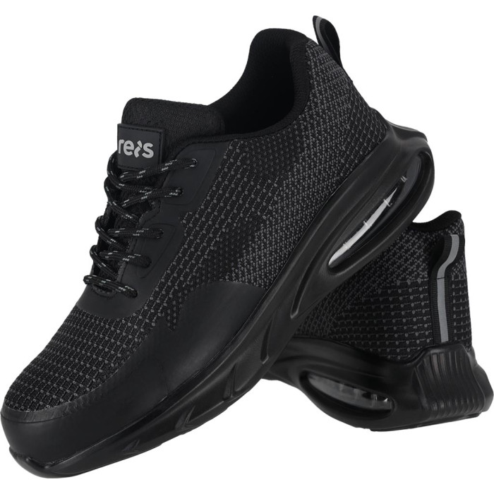 BUTY ROBOCZE BRHARBOR-SB BS, METALOWY PODNOSEK, POLIESTROWE, ANTYPOŚLIZGOWE, CZARNE