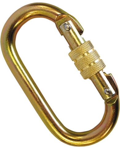 ŁĄCZNIK STALOWY Z BLOKADĄ NA ŚRUBĘ OUP-KRM-K-SL ZL, OTWARCIE 18 MM, ZŁOTY