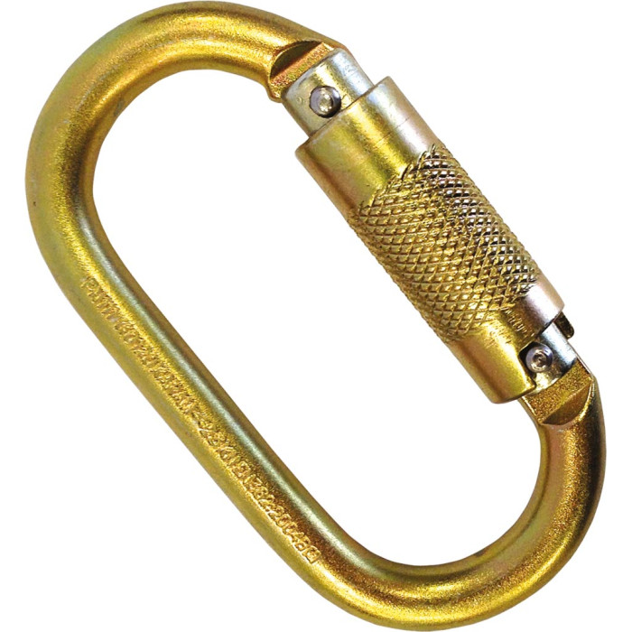 ŁĄCZNIK STALOWY AUTOMATYCZNA BLOKADA ZAMKNIĘCIE 16MM 25KN EN362