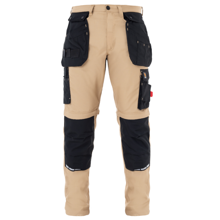 SPODNIE ROBOCZE PROCERA ZEUS, ODPINANE NOGAWKI, DO PASA, 2W1, KHAKI