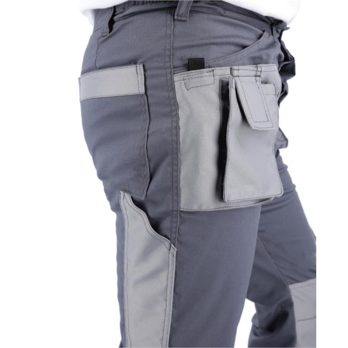SPODNIE ROBOCZE PROCERA PROMAN STRETCH 250, DO PASA, ELASTYCZNE, TRWAŁE, SZARE