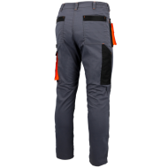 SPODNIE ROBOCZE PROCERA PROMAN STRETCH 250, DO PASA, MONTERSKIE, SZARO-POMARAŃCZOWE