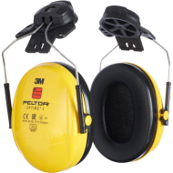 NAUSZNIKI PRZECIWHAŁASOWE 3M PELTOR 3M-H510P3E, NAHEŁMOWE, SNR 26dB, ŻÓŁTE