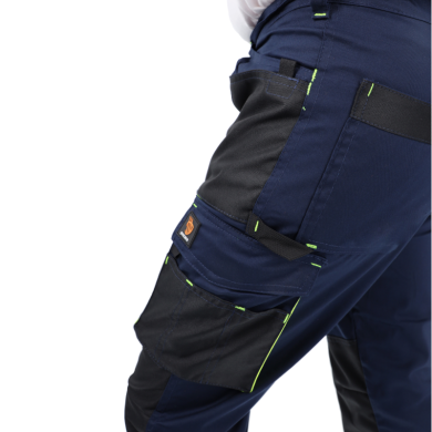 SPODNIE ROBOCZE PROCERA PROMAN STRETCH 250, MONTERSKIE, DO PASA, GRANATOWE